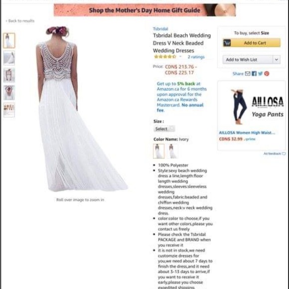 Lovely “beach” wedding dress - never worn - Picture 5 of 5